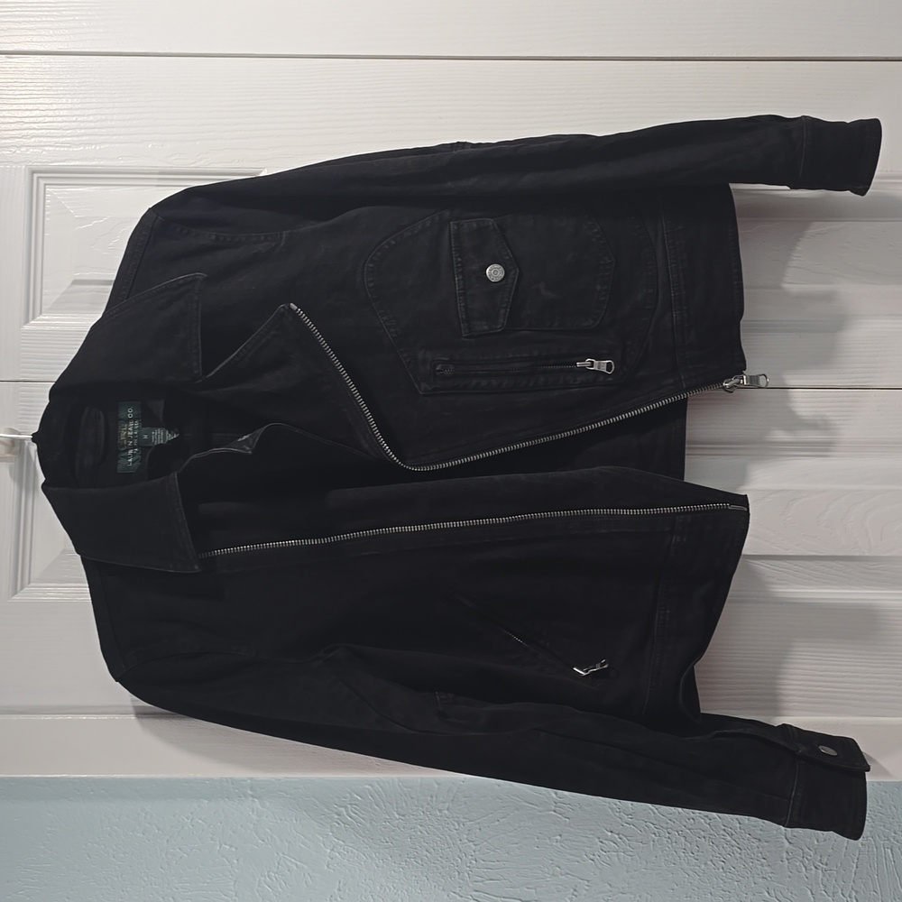 Lauren Ralph Lauren Medium Black Denim Jacket